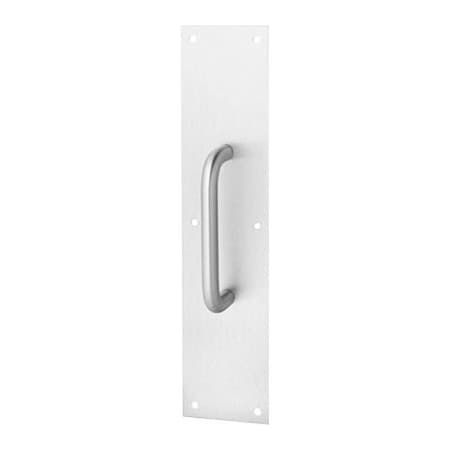 Yale Commercial Rockwood Pull Plate, 6"L x 15"H x 3/4, Satin Stainless Steel, 6" CTC 85748